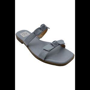 Dolce Vita Women's Medford Two-Band Bow Flat Sandals Blue - Medium